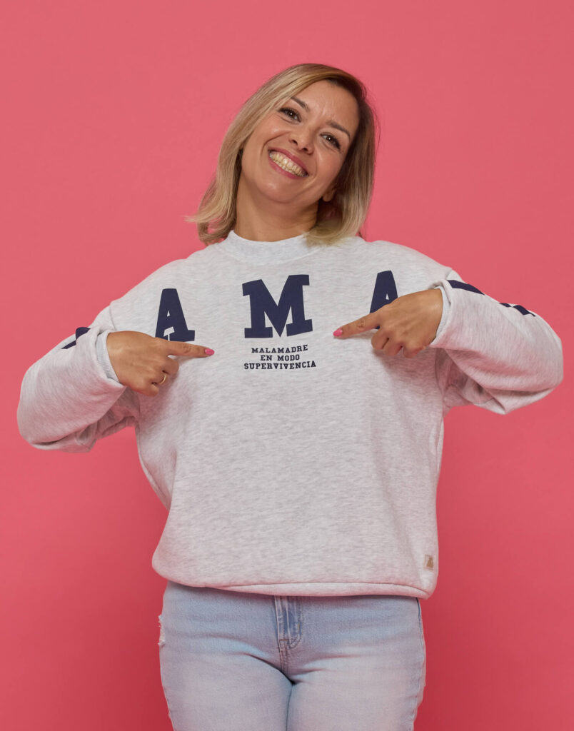 Sudadera gris Malamadre en modo supervivencia - Imagen 4