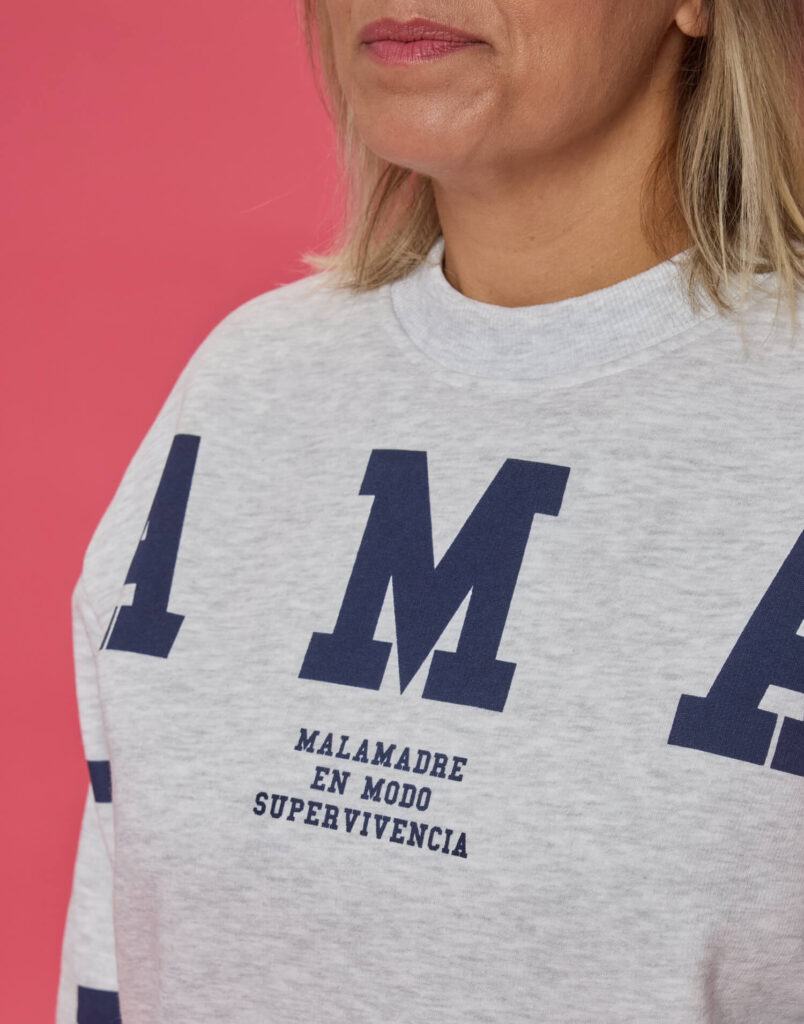 Sudadera gris Malamadre en modo supervivencia - Imagen 2