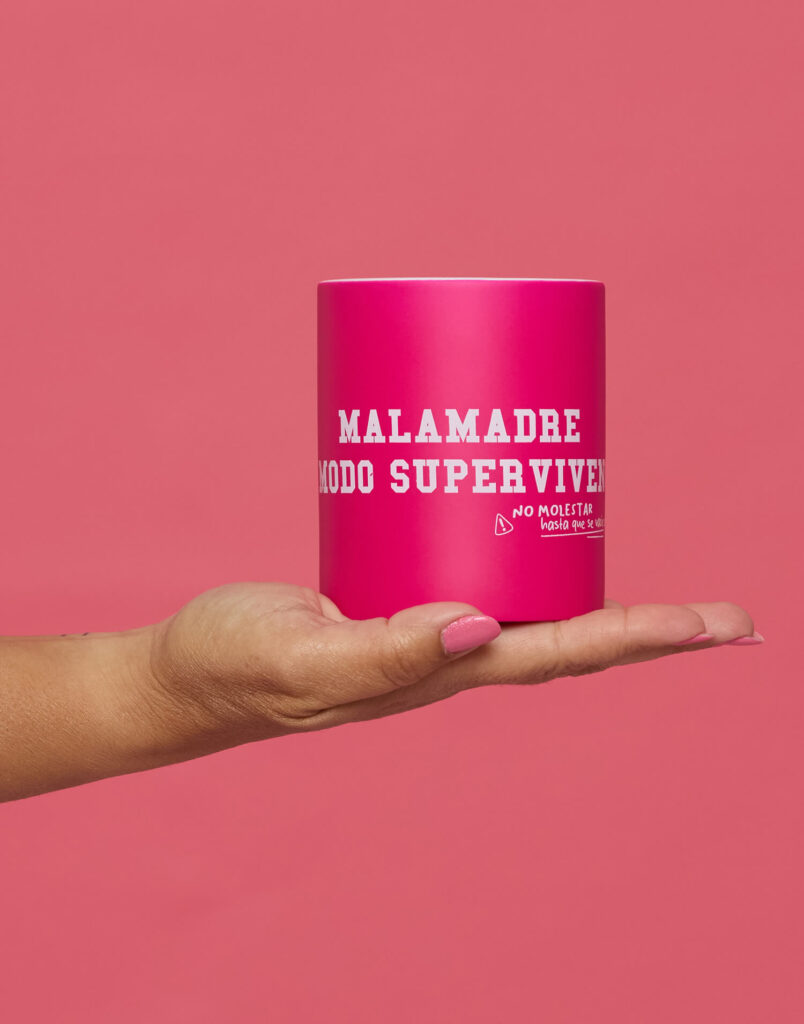 Taza rosa Malamadre en modo supervivencia - Imagen 2