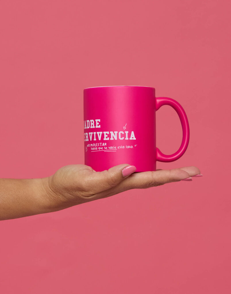 Taza rosa Malamadre en modo supervivencia - Imagen 3