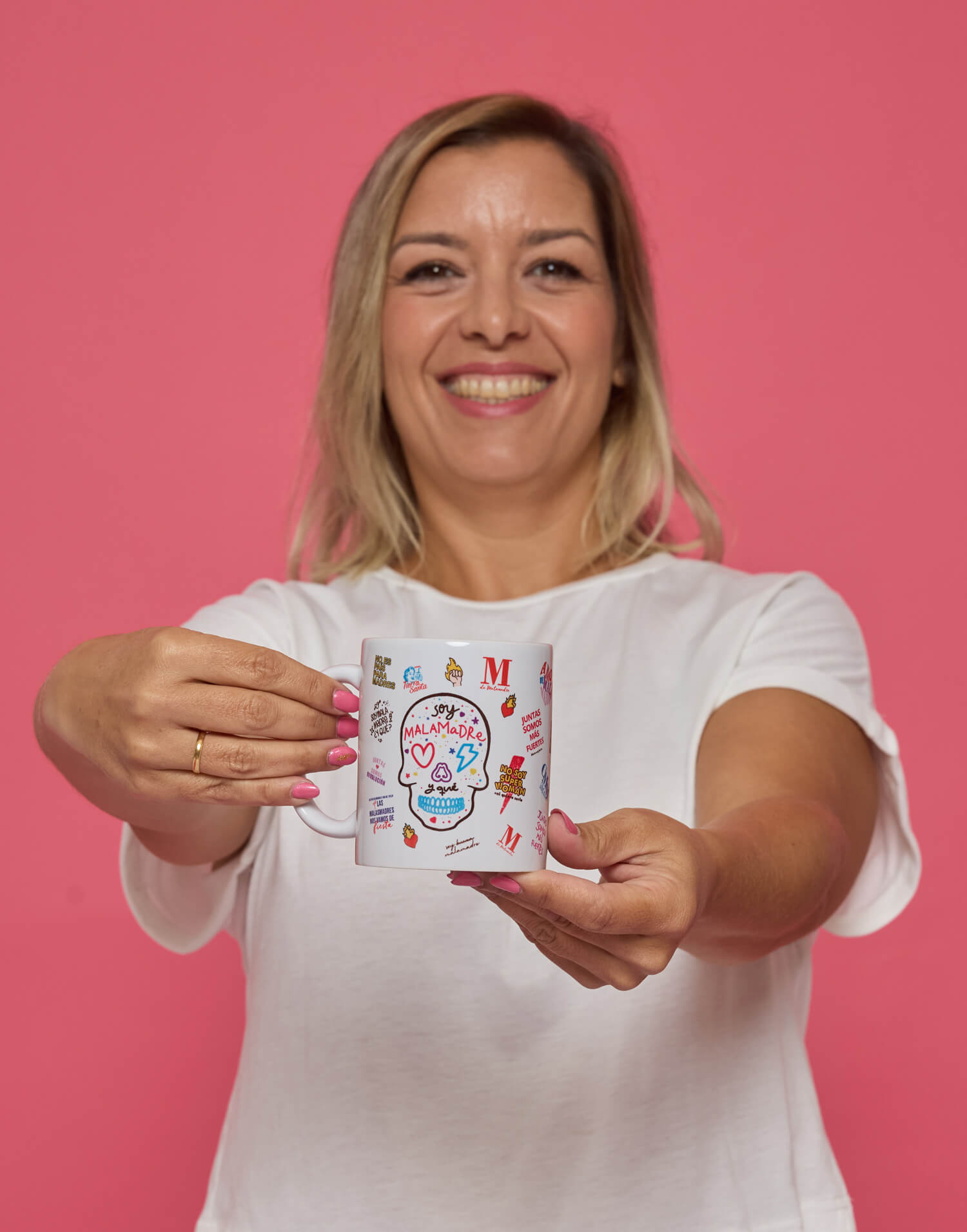 Taza blanca iconos