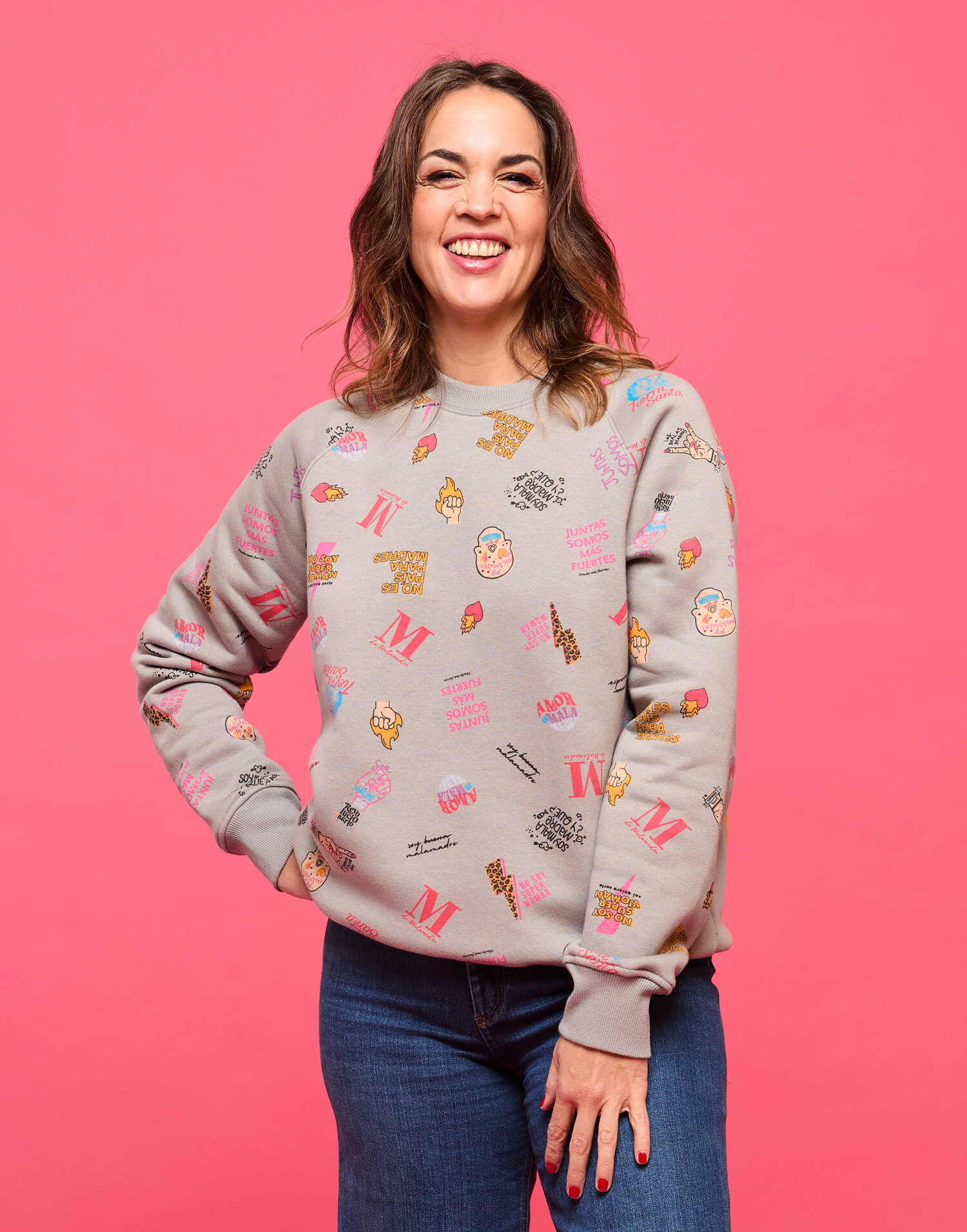 Sudadera gris iconos