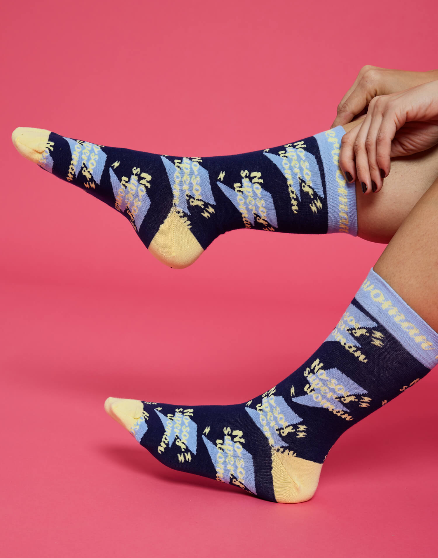 Calcetines azules no soy superwoman