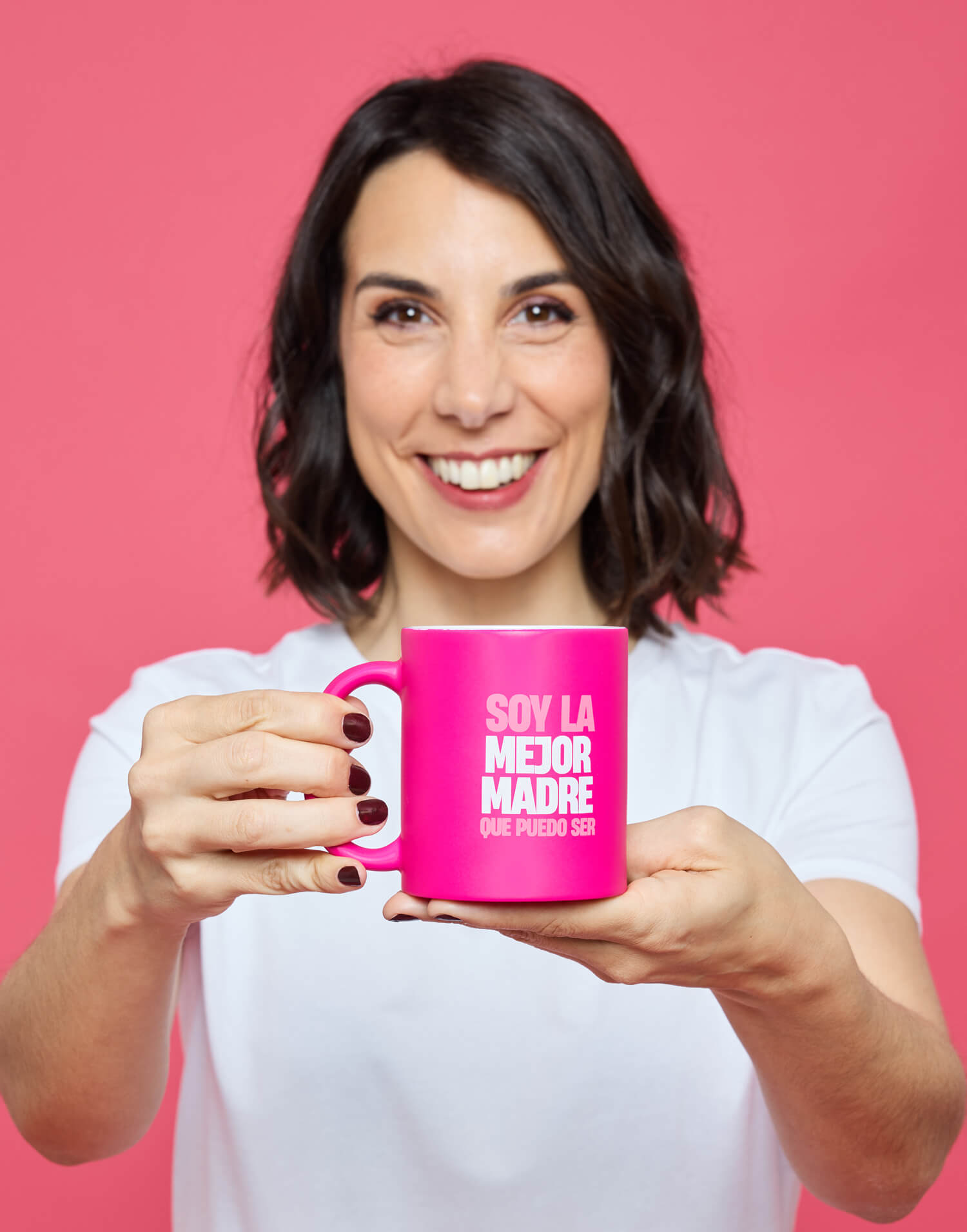 Taza fucsia soy la mejor madre que puedo ser