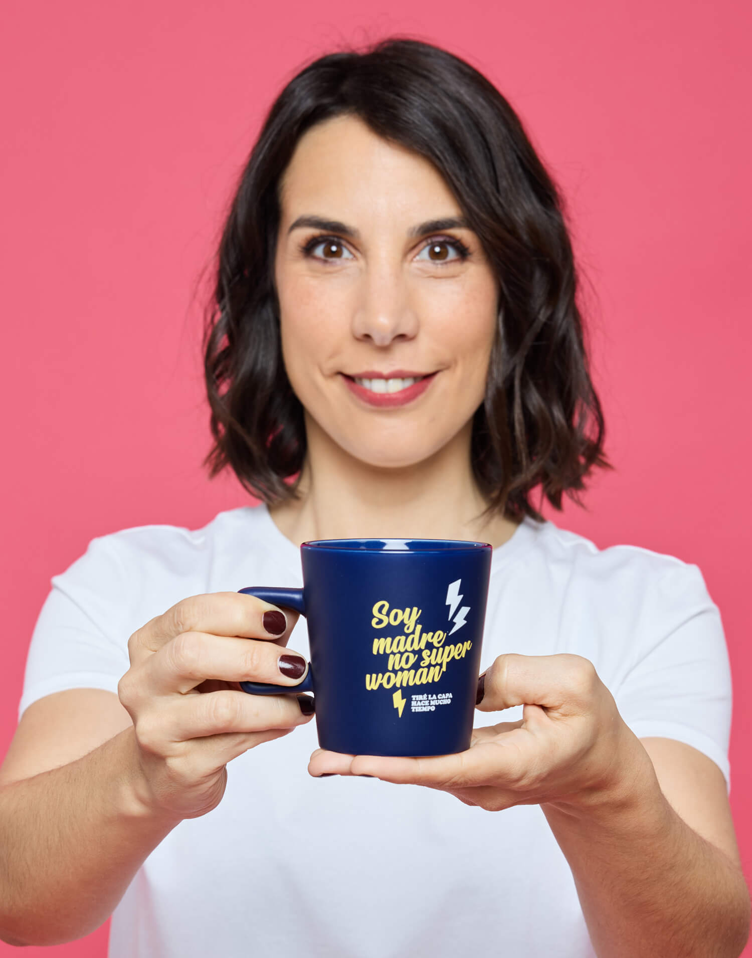 Taza azul no soy superwoman
