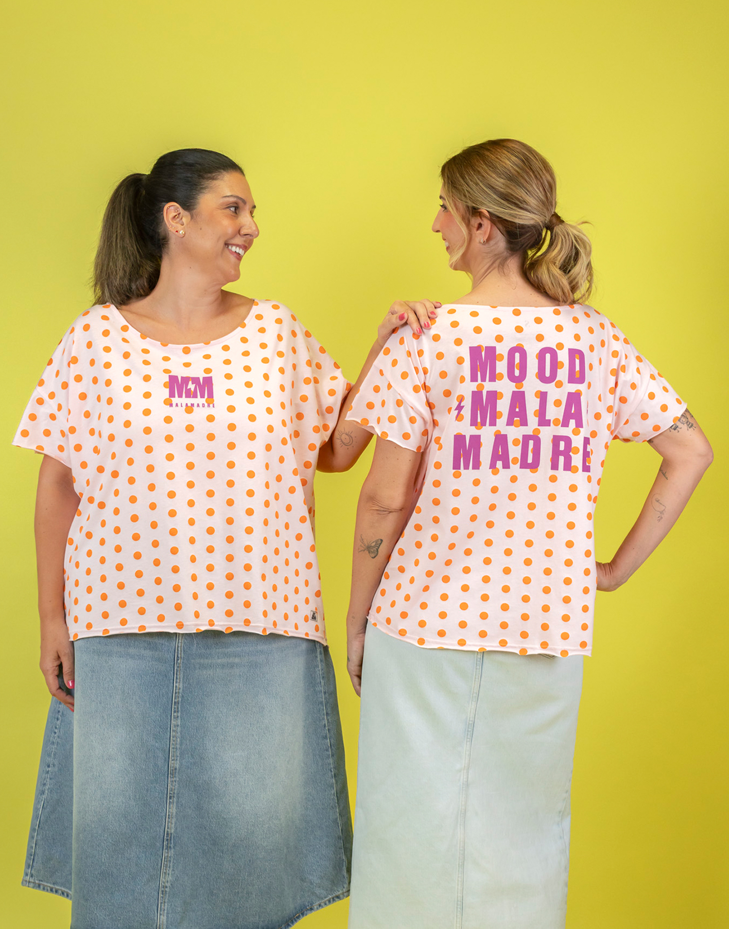 Camiseta rosa lunares mood Malamadre