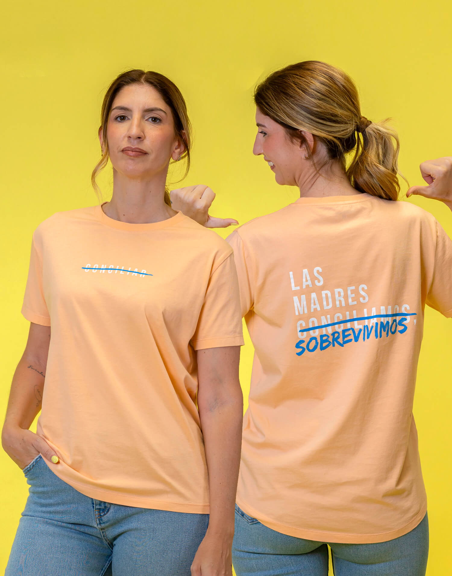 Camiseta naranja las Malasmadres sobrevivimos