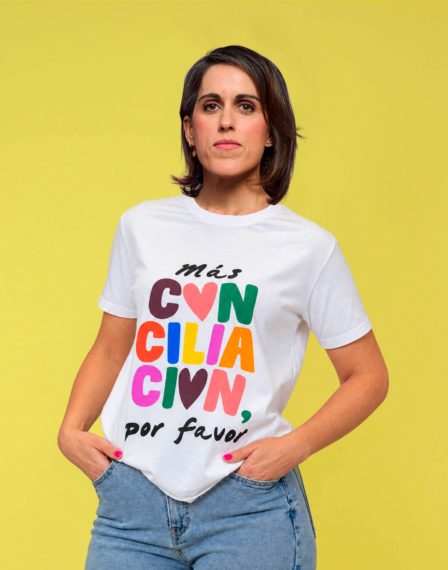 Camiseta blanca más conciliación