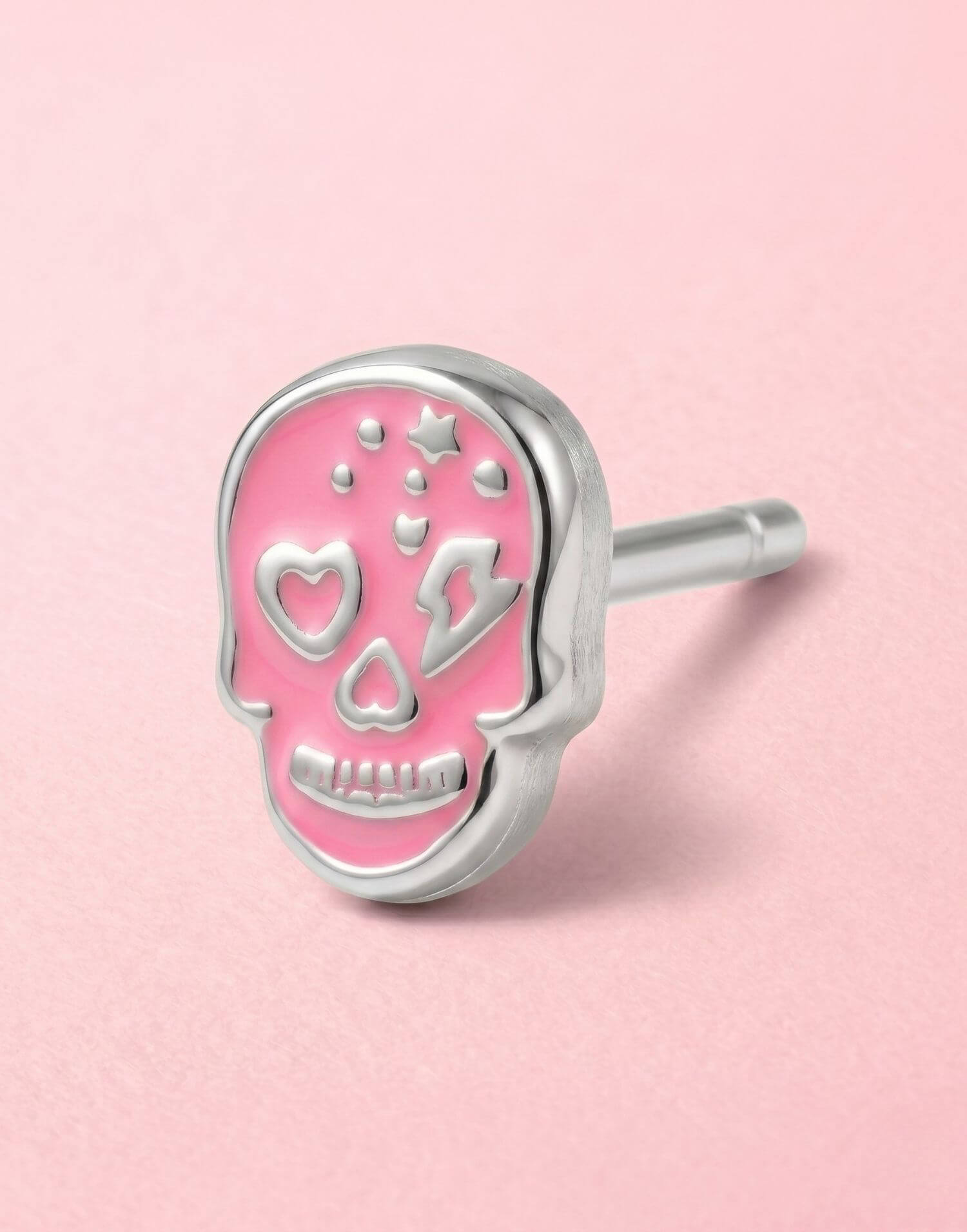 Piercing rosa calavera