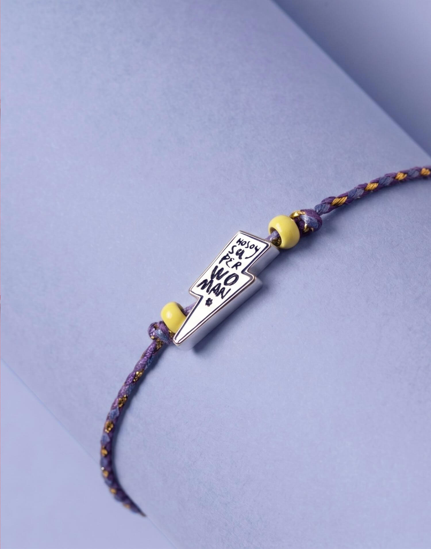 Pulsera icono no soy superwoman azul